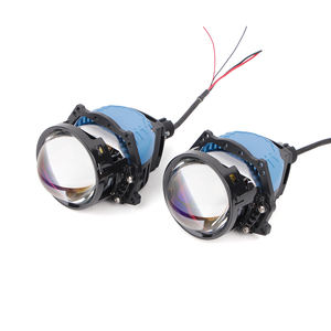 Lentilles de projecteur Bi-LED 3 pouces pour phares H4 H7 9005, avec 3 lentilles réfléchissantes en film bleu, lumière blanche, mise à niveau non destructive - Product Image 6