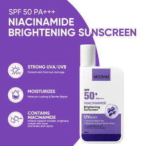 Productos Coreanos para el Cuidado de la Piel de Marca Privada OEM, Protector Solar UV, Crema Solar Resistente al Agua, Protector Solar con Nicotinamida, FPS 50 - Product Image 4