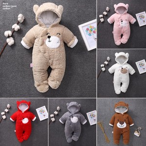 Tuta <span class=keywords><strong>Neonato</strong></span> Invernale Nuova Collezione in Pile Teddy Spesso di Poliestere, Pagliaccetto Imbottito con Cappuccio per Neonati, Ideale per Passeggiate e Gattonare - Product Image 2