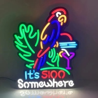 Enseigne néon LED acrylique tropicale personnalisée Aloha Paradise pour bar, pub, salle Tiki, décoration murale de la maison