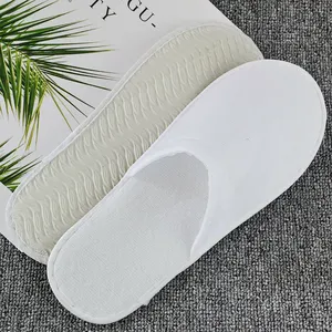 Factory price custom logo eco friendly comfortable anti slip nap cloth washable guest disposable hotel spa slippers