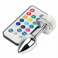 JoyPark LED-Lampe Wasserdichter Umweltfreundlicher Tragbarer Analplug-Stimulator Prostata-Massagegerät Leuchtender Butt Plug Trainer-Set für Männer und Frauen