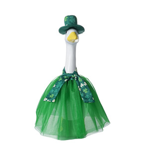 MSYO Disfraz de <span class=keywords><strong>Ganso</strong></span> para Porche con Falda de Tul y Sombrero, Temática del Día de San Patricio, con Estampado de Trébol, para Decoración de Jardín y Porche - Product Image 5