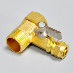 Robinet à bille 3 voies en cuivre pur, filetage 3/8 po, connecteur intégré pour purificateur d'eau, usage domestique et cuisine - Product Image 4