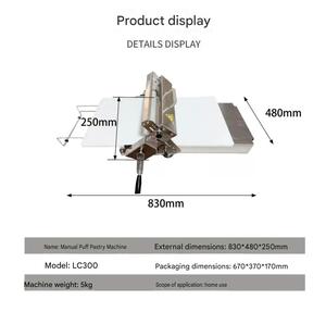Laminadora Manual <span class=keywords><strong>de</strong></span> Masa <span class=keywords><strong>de</strong></span> 15 Pulgadas para Croissants, Pastelería, Pizza, para Estudiantes Universitarios y Trabajadores <span class=keywords><strong>de</strong></span> Oficina - Product Image 4