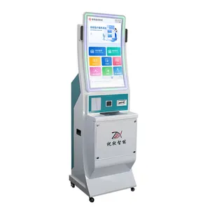 Self Service Big Curved Touchscreen Payment Kiosk For Restaurant Hospital Queue Management Printing Kiosk