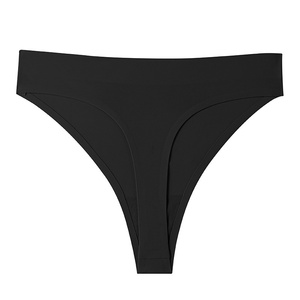 Pantaloni a T-<span class=keywords><strong>slip</strong></span> Sexy da donna in seta ghiaccio senza cuciture brasiliani a vita alta con - Product Image 6