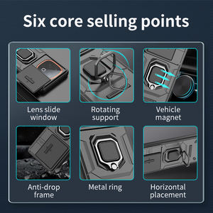 Funda Protectora para Teléfono Resistente a Impactos, con Anillo Metálico Duradero de 360° <span class=keywords><strong>y</strong></span> Protección de Lente para IQOO Z10 Turbo, Venta al Por Mayor del Fabricante - Product Image 3