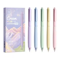 Juego de 5 bolígrafos de gel de colores Morandi, punta fina multicolor de 0,5 mm para estudiantes, para escribir y dibujar, suministros de papelería escolar