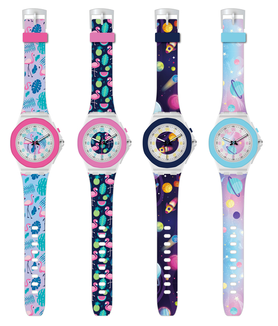 Factory Wholesale Customizable Pattern Logo Children's Waterproof Watch Silicone Kids Quartz Watch