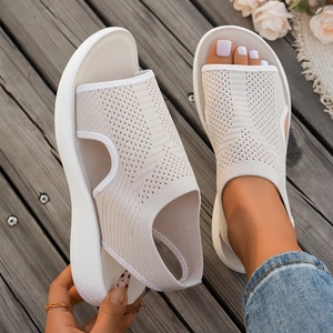 <span class=keywords><strong>Sandalias</strong></span> Casuales de Plataforma con Punta Abierta para <span class=keywords><strong>Mujer</strong></span>, Talla Grande, Transpirables, Suaves, Deportivas, de Tacón Bajo, a la Moda, Impermeables, para Caminar - Product Image 6