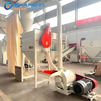 Aanpasbare schijftype houtmeelmachine met verschillende in- en uitlaten voor droge plantenstengels, fruitenschillen, 40-200 mesh poeder