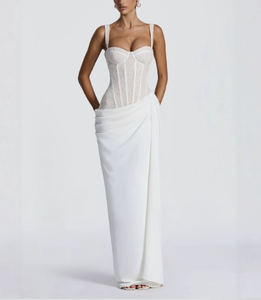 Abito <span class=keywords><strong>da</strong></span> sposa elegante <span class=keywords><strong>in</strong></span> <span class=keywords><strong>pizzo</strong></span> con spalline sottili senza maniche, nuovo arrivo 2026 - Abito <span class=keywords><strong>da</strong></span> sposa formale - Product Image 4