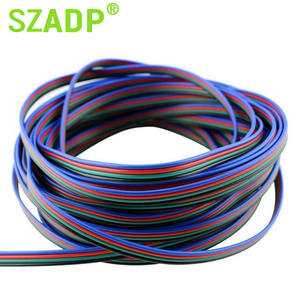 Кабель светодиодный 2Pin 3Pin 4Pin 5Pin RGB плоский Электрический провод для 5050 3528 Светодиодные полосы света 20AWG 22AWG 18AWG - Product Image 4