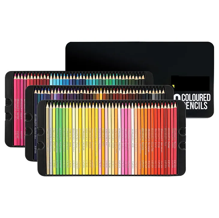 الجملة مخصص متعددة جولة 120 ألوان matita قلم رصاص ألوان خشبي مجموعة مع القلم الحاويات ل الفنان