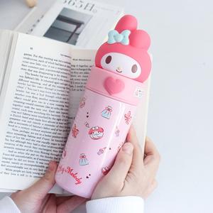350ml Sanrioed Cartoon Thermos Tasse 316 En Acier Inoxydable Thermos Mignon Kuromi Cinnamoroll Melody Tasse À Eau Portable Pour Enfants - Product Image 4