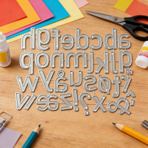 Matrices de découpe en métal personnalisées pour l'<span class=keywords><strong>alphabet</strong></span> minuscule, pour loisirs créatifs, fabrication de cartes, scrapbooking, pochoirs en relief - Product Image 2