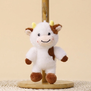 Llavero de Peluche de Vaca <span class=keywords><strong>Holstein</strong></span> Kawaii al por Mayor, Colgante Estético de Ganado, Accesorio para Bolsos, Juguete de Peluche para Niños, Recuerdos de Fiesta - Product Image 3