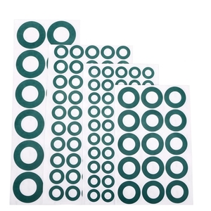 10000PCS 21700 Green Insulation <b>Ring</b> Solid Back Adhesive Fish Paper Gasket Custom Shape Epoxy Paper Insulating Shim Lithium Cell - Product Image 5