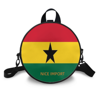 Tas Selempang Bendera Belize untuk Wanita, Tas Tangan Bulat PU dengan Resleting untuk Penggunaan Sehari-hari, Dompet Ponsel, Tas Selempang Wanita Trendi