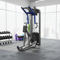 Machine à Rame Assise Commerciale à Poids Chargés pour Entraînement du Dos, Équipement de Musculation et de Force avec Pile de Poids