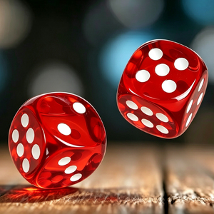 Dés à six faces géants transparents rouges en résine de 55 mm, coins arrondis, points blancs, logo personnalisé, pour casino et jeux de société - Product Image 1