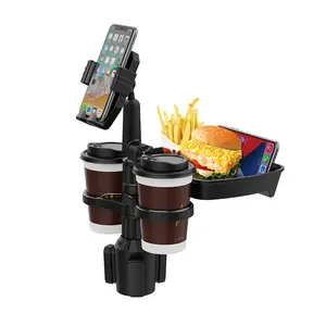 Nuovi accessori rotanti multifunzionali 360 supporto per vassoio per alimenti da viaggio in plastica per tazza per auto supporto per tablet per alimenti e bevande hol