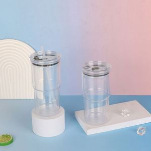 Gobelet en plastique réutilisable de 40 oz à double paroi avec poignée, idéal pour les smoothies, les jus et les boissons – Vente directe usine - Product Image 6