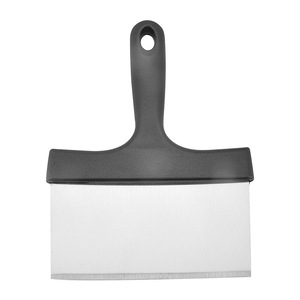 Cleaning Spatula Stainless Steel Teppanyaki BBQ Tool Easily Cleaned Black Handle - Product Image 1