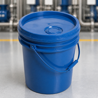 Seau en plastique réutilisable et polyvalent avec couvercle et poignée en plastique pour le traitement du bois et les travaux de jardinage