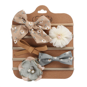 5 pz/lotto alla moda carino archi neonato fiore elastico Swaddle turbante principessa ragazze accessori per <span class=keywords><strong>capelli</strong></span> Baby Hairband Set - Product Image 5