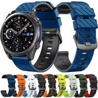 Tali Jam Tangan Pintar untuk Amazfit Watch GT6, Tali Pengganti Silikon Sport 22mm yang Dapat Disesuaikan dengan Gesper Pin untuk Wanita Pria