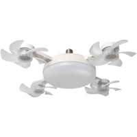 Ventilateur de plafond lumineux créatif transfrontalier avec douille E27, design moderne et simple, tension universelle 85-265V pour salon et chambre à coucher
