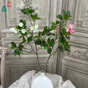 Fleurs artificielles fuchsia, arrangement de fleurs en soie mélangées, décoration extérieure et intérieure - Product Image 2