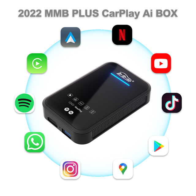 JoyeAuto MMB Android 11 CarPlay Wireless AI Box | HD Output, YouTube TV, Apple CarPlay Integration