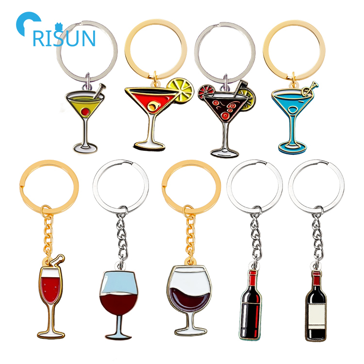 Custom Wine Key Chains - Personalized Llaveros Keyrings