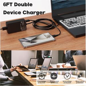 Chargeur rapide PD 65W pour Microsoft Surface Book <span class=keywords><strong>2</strong></span> et Surface Pro 7/6/5/4/3, adaptateur 15V 4A avec protection OVP OCP OTP - Product Image 6
