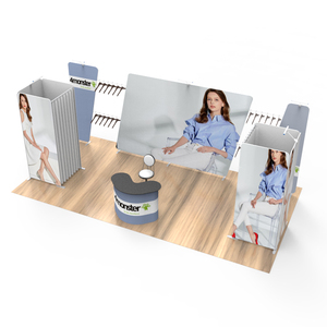 La fiera modulare unica portatile presenta una soluzione flessibile per Stand con struttura in alluminio per esposizione in tessuto di tensione - Product Image 6