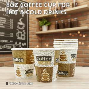 Vasos de Papel con Recubrimiento de PE, Vasos Desechables de Pared Simple para Café Caliente, Vasos de Papel Impresos Personalizados de Grado Alimenticio, Resistentes al Agua, Venta al Por Mayor - Product Image 2