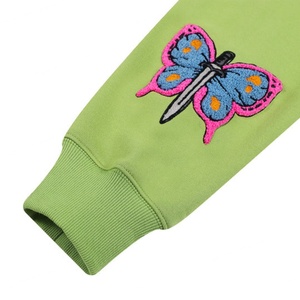 Sweat à capuche 100% coton à fermeture éclair intégrale, vert, de haute qualité, fermeture éclair intégrale, sweat-shirt vierge, logo personnalisé, sweat à capuche lourd - Product Image 5