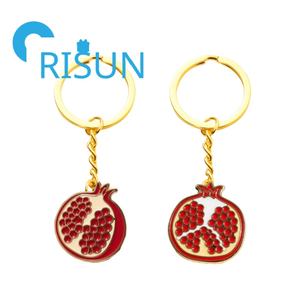 Venta al por mayor higo fruta llavero logotipo personalizado piña kiwi <span class=keywords><strong>Granada</strong></span> limón melocotón llaveros suave esmalte duro llavero - Product Image 5
