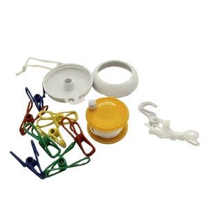 57462 #   Sèche-<span class=keywords><strong>linge</strong></span> rétractable en ABS durable pour le camping en plein air, corde à <span class=keywords><strong>linge</strong></span> portable réglable avec 8 pinces à <span class=keywords><strong>linge</strong></span> - Product Image 2