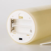 Mermeis 3er-Set Glatte D3 ''Säule Elfenbein Paraffin wachs Remote Flame less Led Duft Gel Wachs Kerze