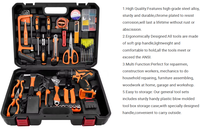 Kit d'outils électriques sans fil 21V avec batterie au lithium, multifonction, pour le bricolage et les travaux domestiques, avec perceuse