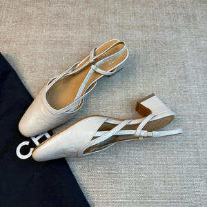 Sandalias <span class=keywords><strong>de</strong></span> tacón alto para mujer Compras en línea <span class=keywords><strong>de</strong></span> cuero genuino a la moda - Product Image 2