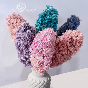 Hflora <span class=keywords><strong>Fleurs</strong></span> d'hortensias préservées en usine Hortensias séchés en gros Grand hortensia rose violet - Product Image 1
