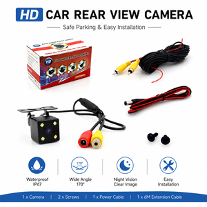 Cámara de Reversa para Auto AHD Impermeable IP68, 4 LED, 480TVL CCD, Visión Nocturna, Gran Angular de 150 Grados, CVBS, OEM - Product Image 2