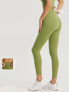 Custom Logo Back Big Pocket <strong>Leggings</strong> for Women Anti-roll Butt Lift Soft Tights High Waist Nude Feel Sports Gym Yoga <strong>Leggings</strong> - Product Image 1