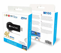 Promotion AnyCast M100 HDMI WiFi Display 5G Tv Dongle Dual Core H.265 Decoder 4K HD Output Tv Stick HDMI Dongle