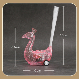 Hand <b>Pushed</b> Peacock Lantern Pullback Inertia Toy Colorful <b>Light</b> Up Educational Gift For Kids Age 5 7 Years Unisex Plastic One - Product Image 5